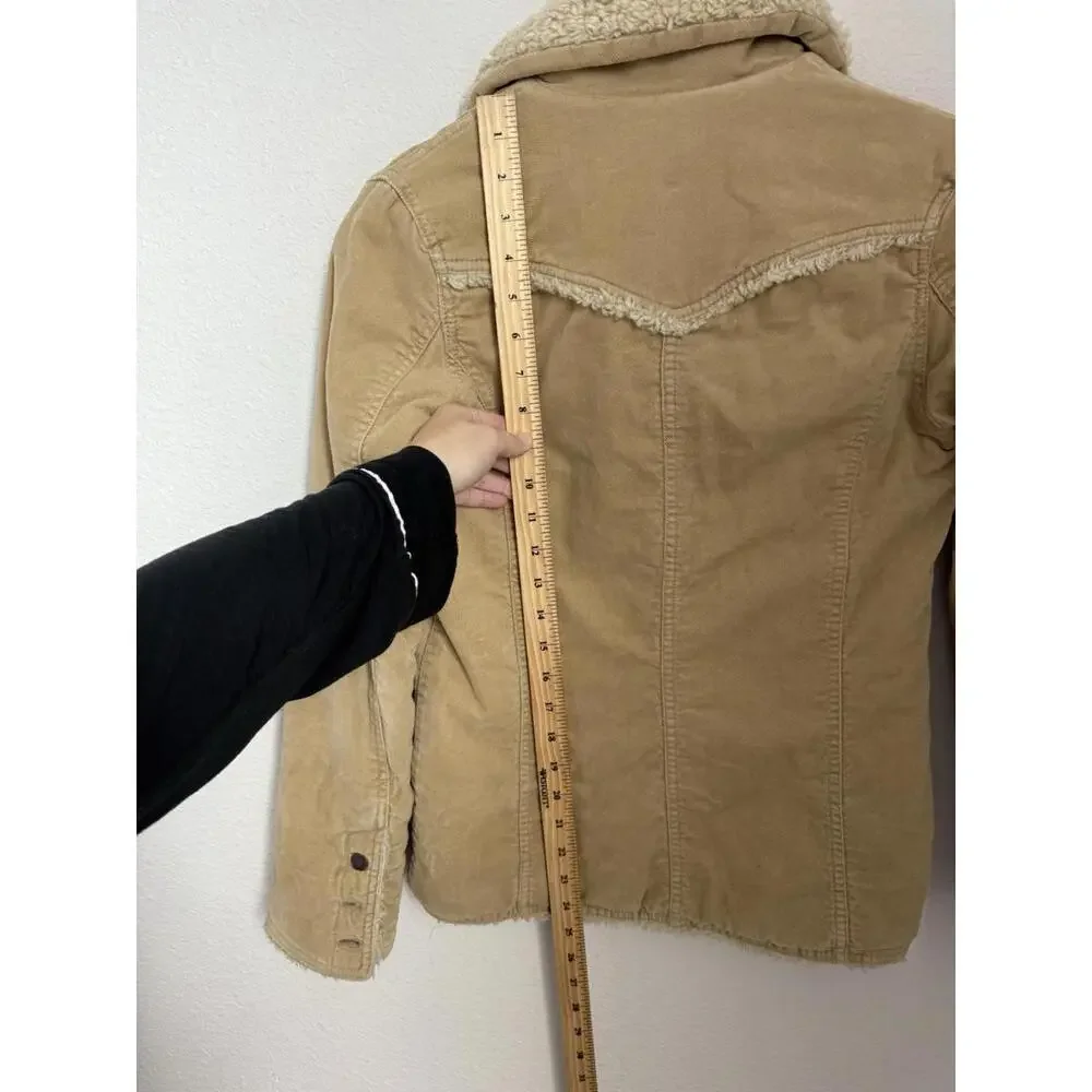 Abercrombie & Fitch Y2K Vintage Sherpa Corduroy Metal Logo‎ Chore Coat